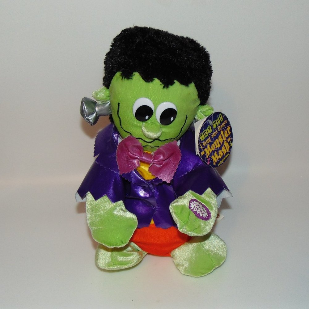 Animated Plush Halloween Dan Dee Frankenstein Monster Vintage